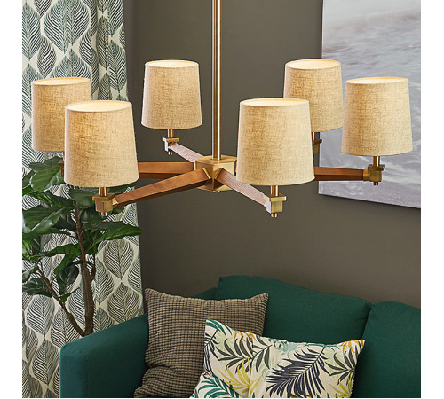 Люстра на штанге ImperiumLoft Stavra Jorgenson Beige/Light Wood 203573-26 Люстра на штанге ImperiumLoft Stavra Jorgenson Beige/Light Wood 203573-26