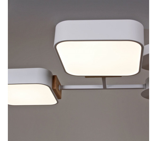 Люстра на штанге Reluce 03363-0.3-04 WH+WOOD Люстра на штанге Reluce 03363-0.3-04 WH+WOOD