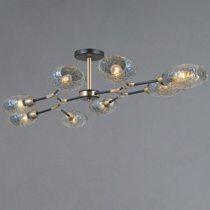 Люстра на штанге Illumico IL0272-8CSQ-25 BK AB TRENTO