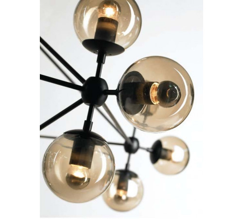 Люстра на штанге Delight Collection Modo 8916P/15 black/cognac