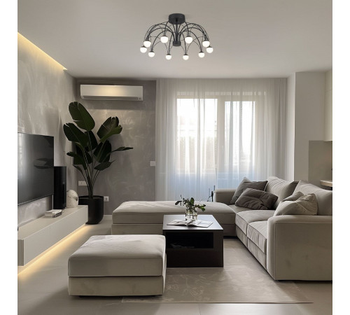 Люстра на штанге Eurosvet Ragno 90035/10 LED черный a069307