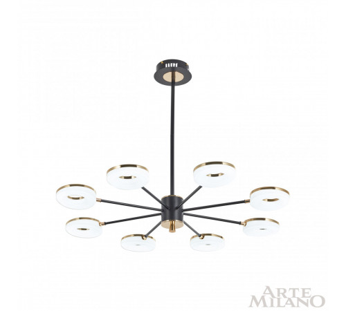 Люстра на штанге Arte Milano Ferrara 277499/8 BK/GD