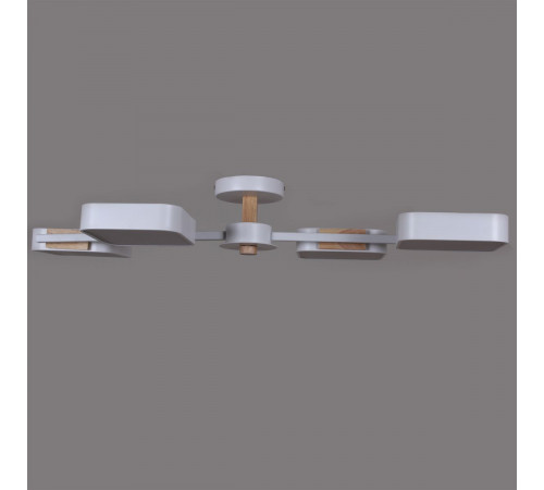Люстра на штанге Reluce 03361-0.3-04 WH+WOOD Люстра на штанге Reluce 03361-0.3-04 WH+WOOD