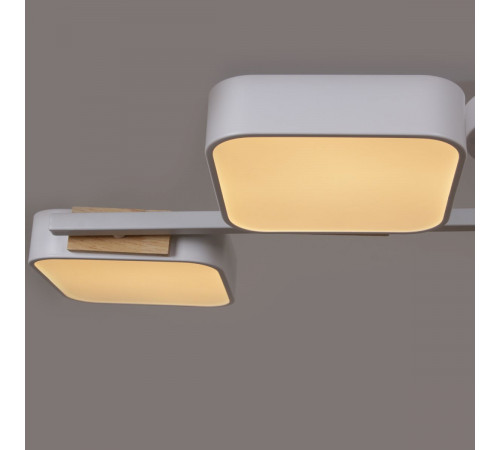 Люстра на штанге Reluce 03361-0.3-04 WH+WOOD Люстра на штанге Reluce 03361-0.3-04 WH+WOOD