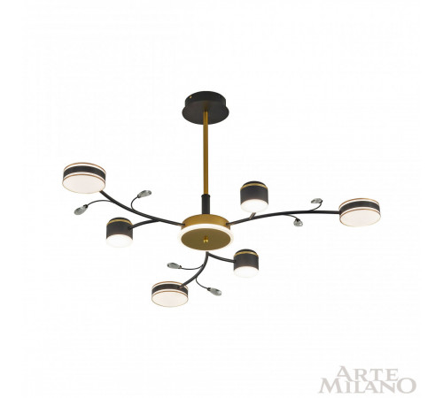 Люстра на штанге Arte Milano Ferrara 276240/6+1 BK/GD