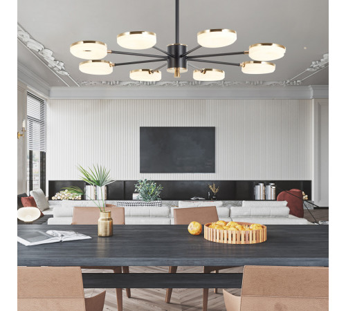 Люстра на штанге Arte Milano Ferrara 277499/8 BK/GD