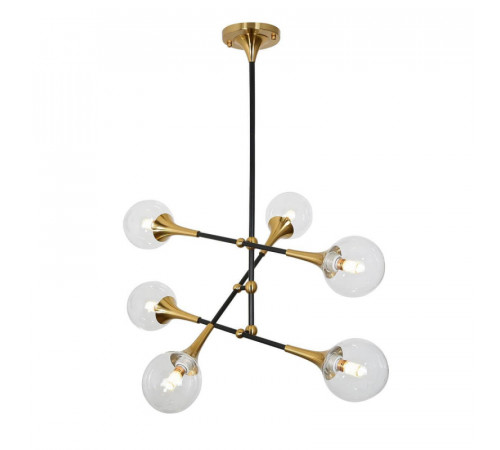 Подвесная люстра Lumina Deco Vivaldo LDP 6027-6 BK+MD Подвесная люстра Lumina Deco Vivaldo LDP 6027-6 BK+MD