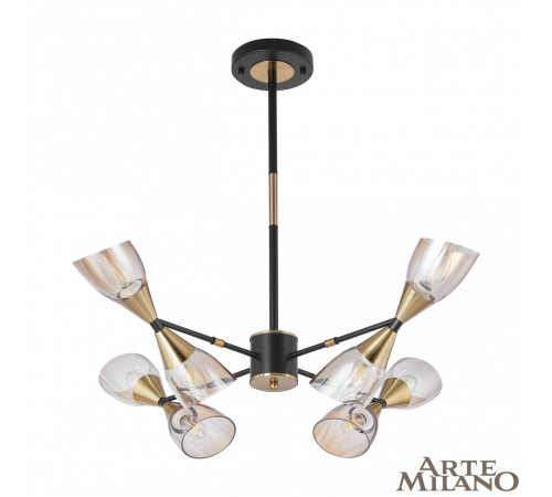 Люстра на штанге Arte Milano Neapolis 276708/8 BK/GD