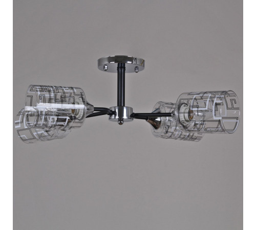 Люстра на штанге Reluce 26260-0.3-04 CR+BK