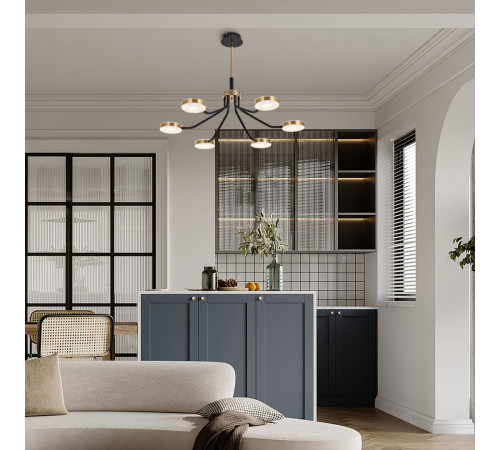 Люстра на штанге Arte Milano Ferrara 276079/6 BK/GD