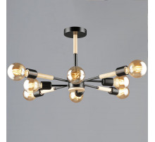 Люстра на штанге Reluce 99960-0.3-08 BK+WOOD