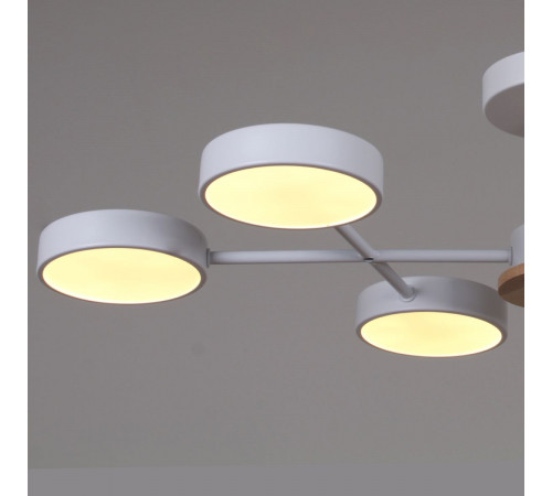 Люстра на штанге Reluce 03335-0.3-06 WH+WOOD Люстра на штанге Reluce 03335-0.3-06 WH+WOOD