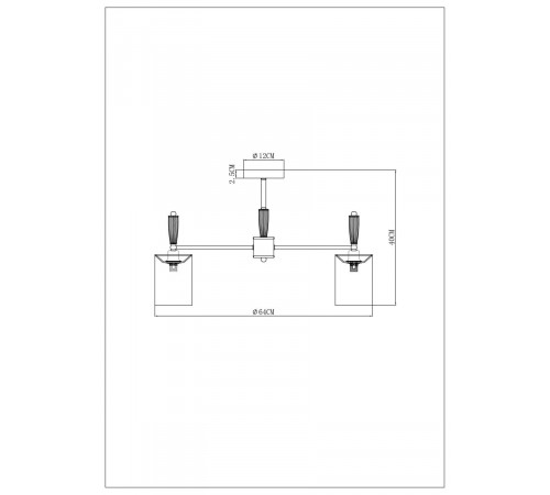 Люстра на штанге Arte Lamp Waverley A4102PL-5PB Люстра на штанге Arte Lamp Waverley A4102PL-5PB