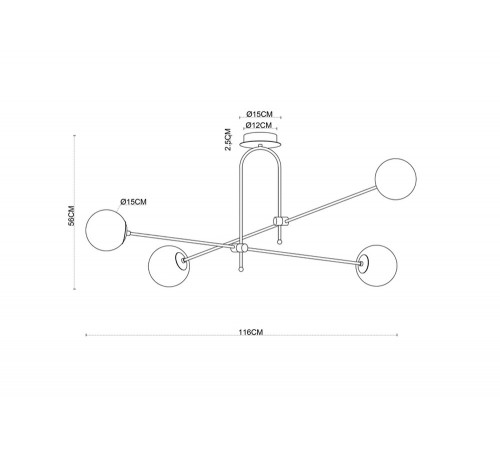 Люстра на штанге Arte Lamp Mattino A8625PL-4GO