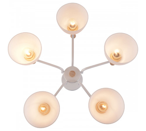 Люстра на штанге Reluce 01622-0.3-05 WH+WOOD Люстра на штанге Reluce 01622-0.3-05 WH+WOOD