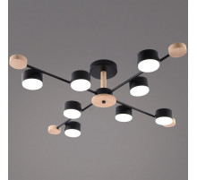 Люстра на штанге Reluce 03751-0.3-08 BK+WOOD GX53