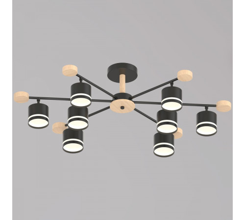 Люстра на штанге Reluce 78730-0.3-08 GX53 BK+WOOD
