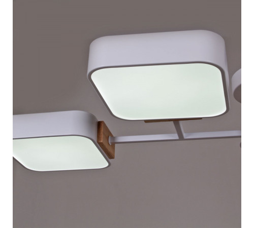 Люстра на штанге Reluce 03363-0.3-08 WH+WOOD Люстра на штанге Reluce 03363-0.3-08 WH+WOOD