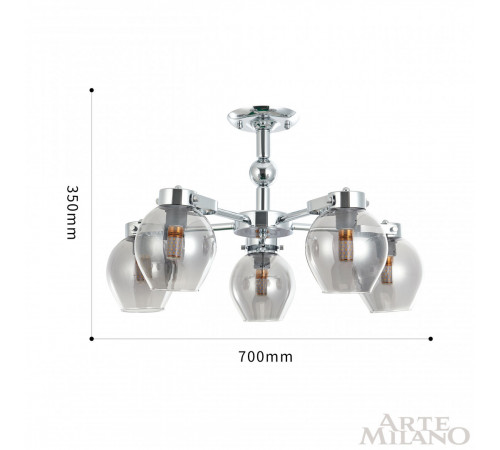 Люстра на штанге Arte Milano Neapolis 273307/5 Ni