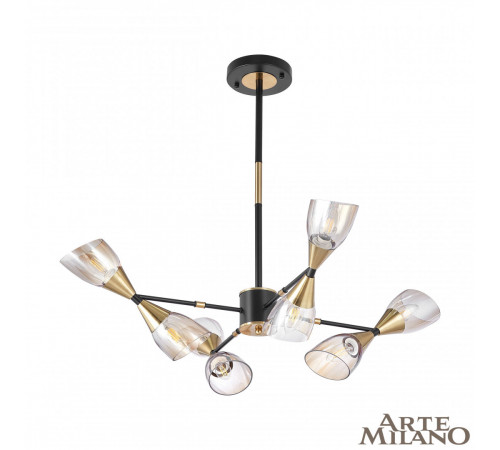 Люстра на штанге Arte Milano Neapolis 276708/8 BK/GD