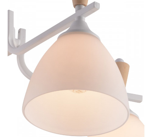 Люстра на штанге Reluce 01622-0.3-05 WH+WOOD Люстра на штанге Reluce 01622-0.3-05 WH+WOOD