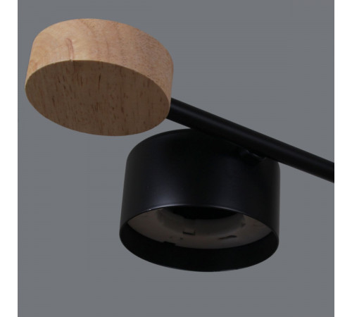 Люстра на штанге Reluce 03751-0.3-08 BK+WOOD GX53