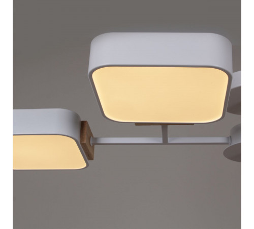 Люстра на штанге Reluce 03363-0.3-04 WH+WOOD Люстра на штанге Reluce 03363-0.3-04 WH+WOOD