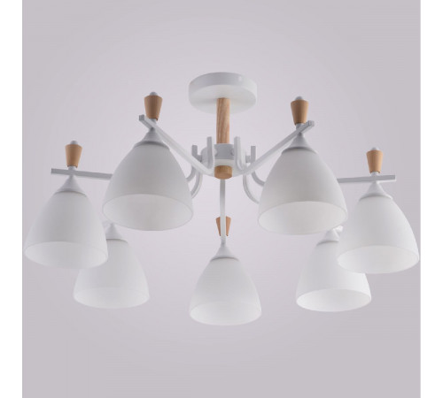 Люстра на штанге Reluce 01622-0.3-07 WH+WOOD