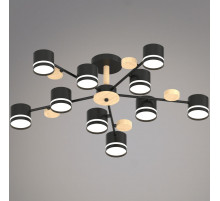 Люстра на штанге Reluce 68730-0.3-10 GX53 BK+WOOD