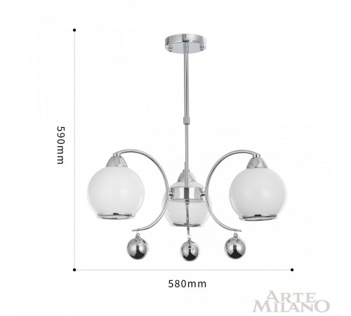 Люстра на штанге Arte Milano Neapolis 276207/3 Ni
