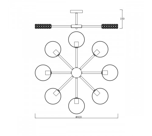 Люстра на штанге Escada Banjo 679/8P White