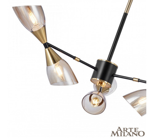 Люстра на штанге Arte Milano Neapolis 276708/6 BK/GD