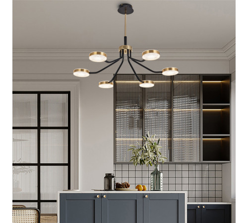 Люстра на штанге Arte Milano Ferrara 276079/6 BK/GD