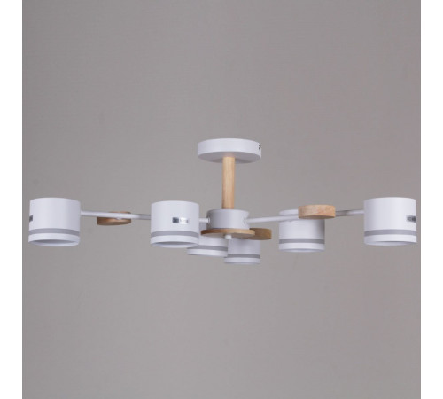 Люстра на штанге Reluce 68730-0.3-06 GX53 WH+WOOD