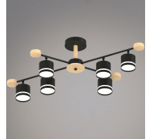 Люстра на штанге Reluce 78730-0.3-06 GX53 BK+WOOD