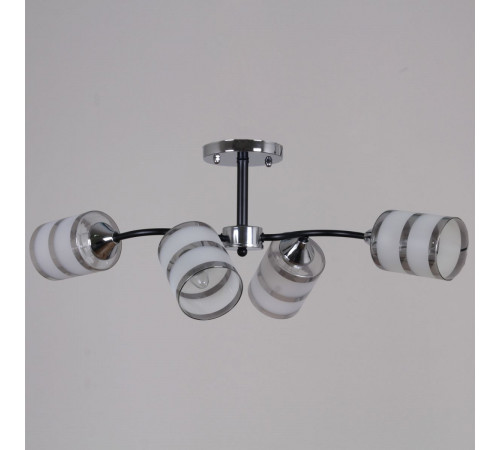 Люстра на штанге Reluce 45360-0.3-04 BK+CR