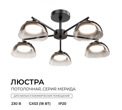 Люстра на штанге Apeyron Мерида 16-215