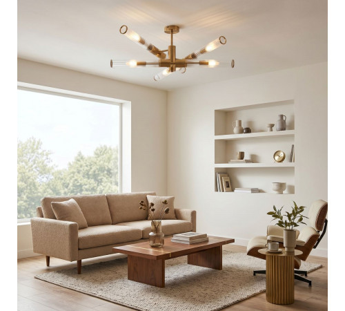 Люстра на штанге Freya Radiant FR5642PL-06BS
