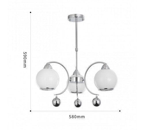 Люстра на штанге Arte Milano Neapolis 276207/3 Ni