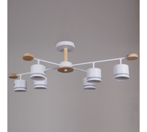 Люстра на штанге Reluce 78730-0.3-06 GX53 WH+WOOD