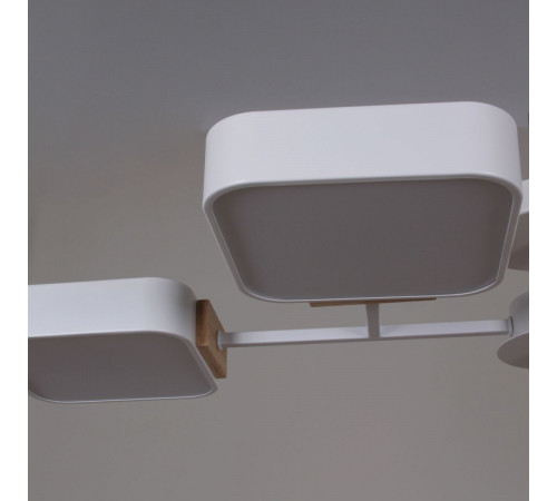 Люстра на штанге Reluce 03363-0.3-08 WH+WOOD Люстра на штанге Reluce 03363-0.3-08 WH+WOOD