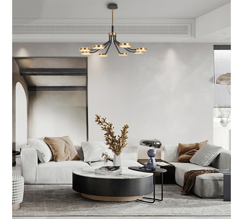 Люстра на штанге Arte Milano Ferrara 276079/8 BK/GD