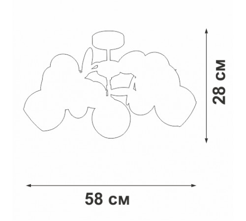 Люстра на штанге Vitaluce V2058-0/5PL Люстра на штанге Vitaluce V2058-0/5PL