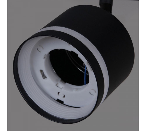 Люстра на штанге Reluce 78730-0.3-08 GX53 BK+WOOD