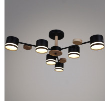 Люстра на штанге Reluce 68730-0.3-06 GX53 BK+WOOD