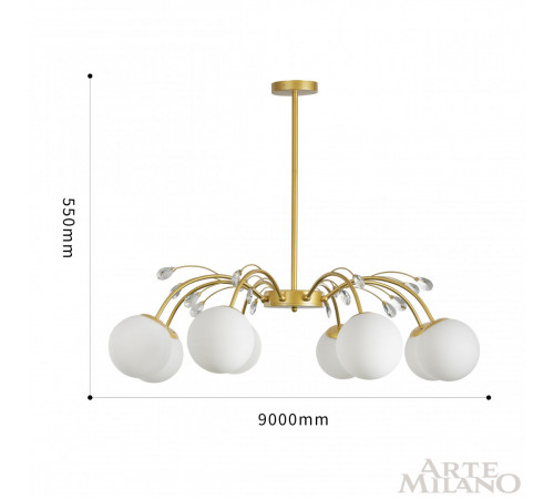 Люстра на штанге Arte Milano Neapolis 273802/8 GD