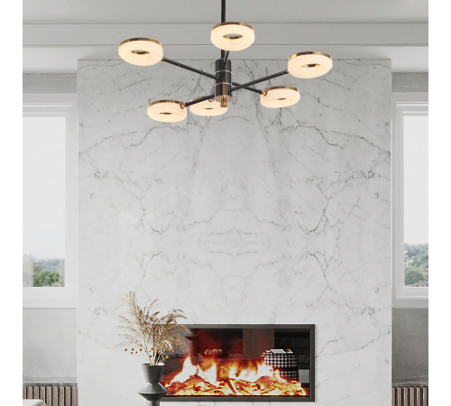 Люстра на штанге Arte Milano Ferrara 276699/6 BK/GD