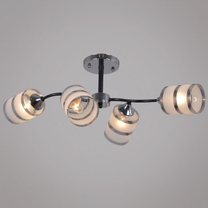 Люстра на штанге Reluce 45360-0.3-04 BK+CR