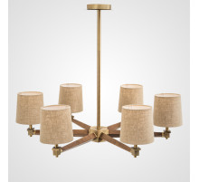 Люстра на штанге ImperiumLoft Jorgenson Beige/Dark Wood Stavra 102089-26