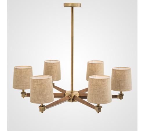 Люстра на штанге ImperiumLoft Jorgenson Beige/Dark Wood Stavra 102089-26 Люстра на штанге ImperiumLoft Jorgenson Beige/Dark Wood Stavra 102089-26